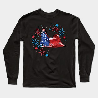 Maltese Uncle Sam Hat 4Th Of July Long Sleeve T-Shirt